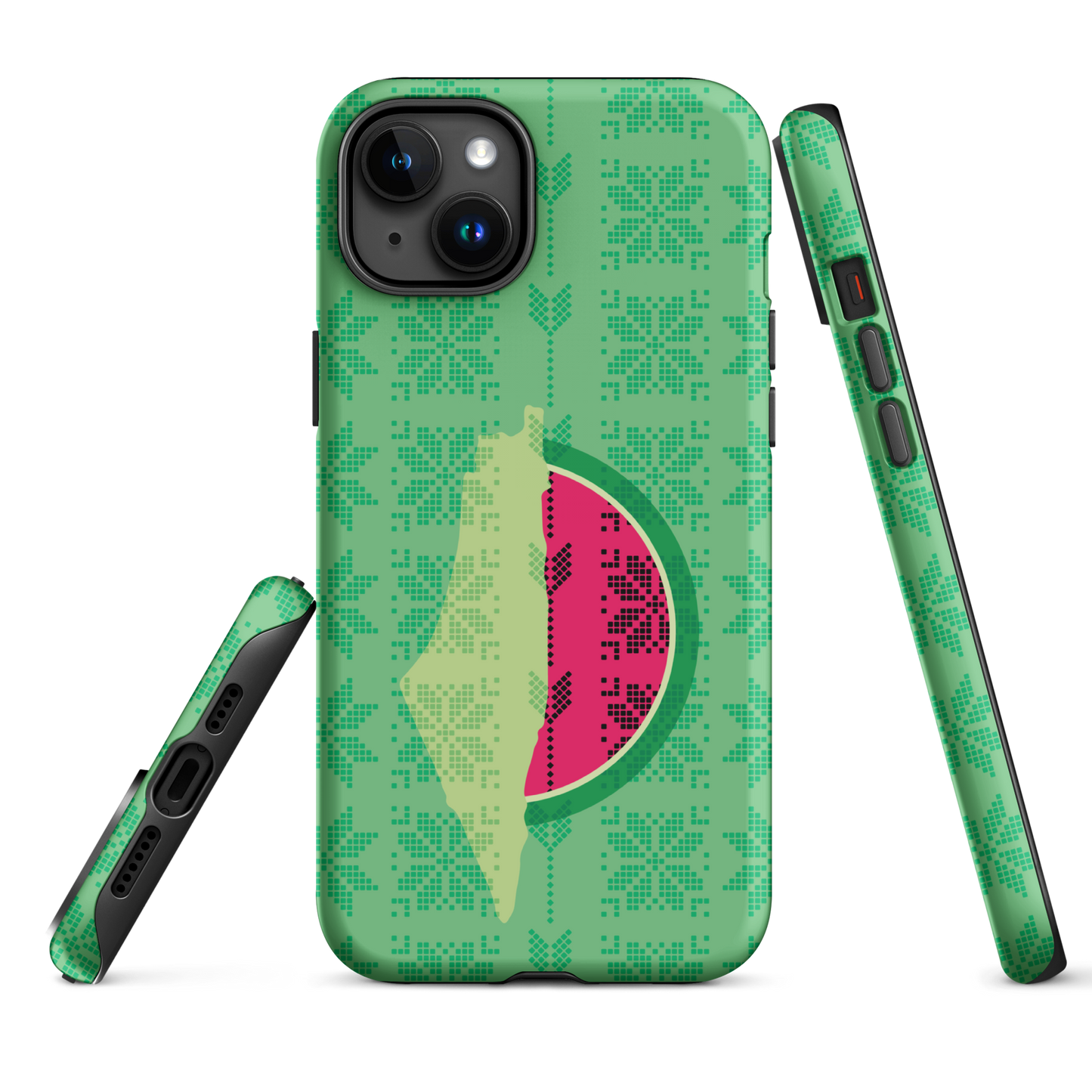 Palestine Map Watermelon Tatreez Tough iPhone Case