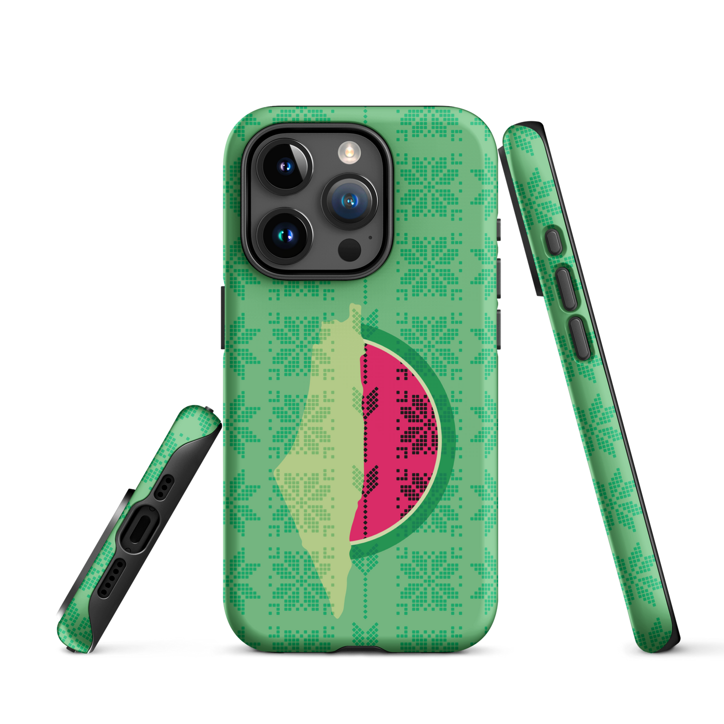 Palestine Map Watermelon Tatreez Tough iPhone Case