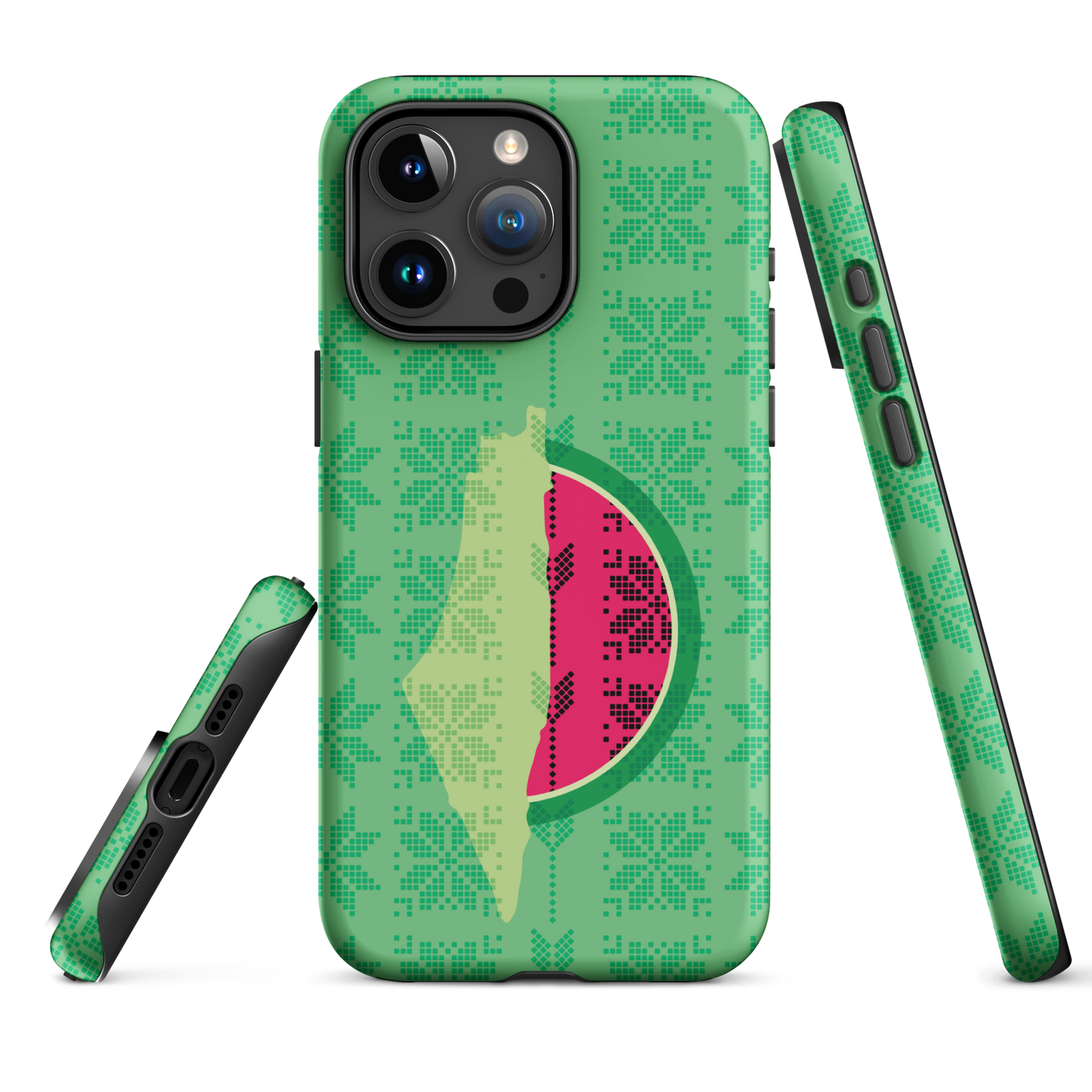 Palestine Map Watermelon Tatreez Tough iPhone Case