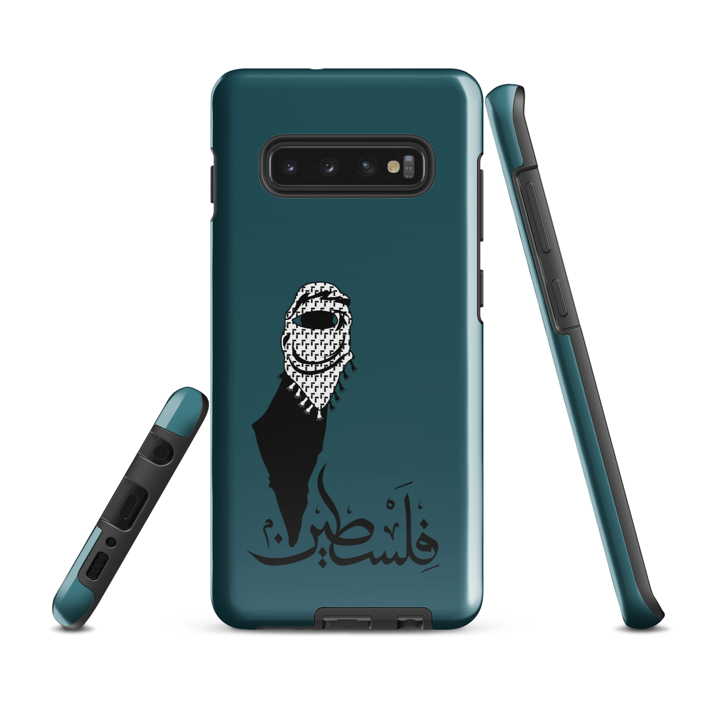 Palestine Kuffieh Map Teal Samsung Tough Cover