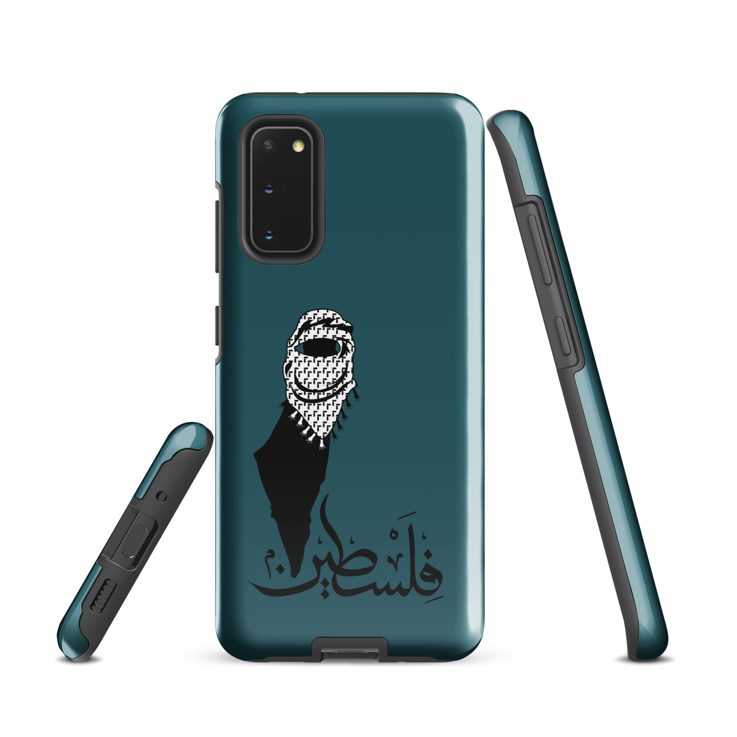 Palestine Kuffieh Map Teal Samsung Tough Cover