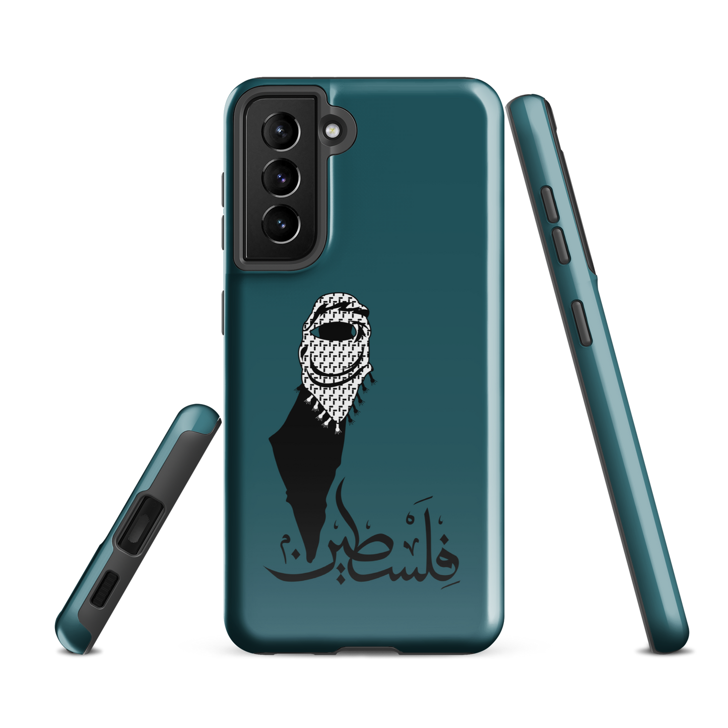 Palestine Kuffieh Map Teal Samsung Tough Cover