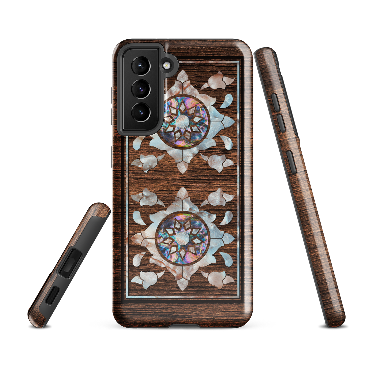 Syrian Mozaic Arabesque Floral Pearl Samsung Tough Cover