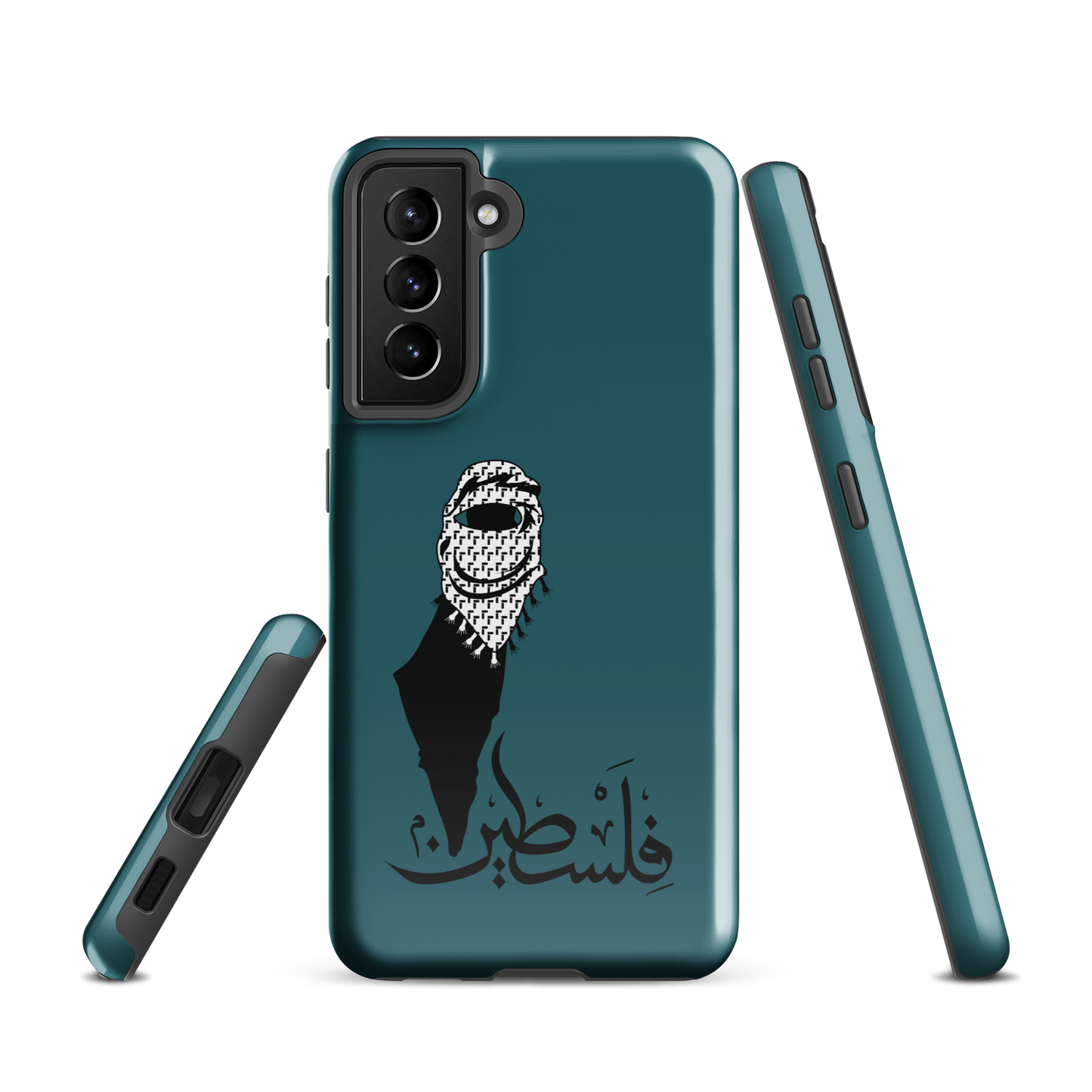 Palestine Kuffieh Map Teal Samsung Tough Cover