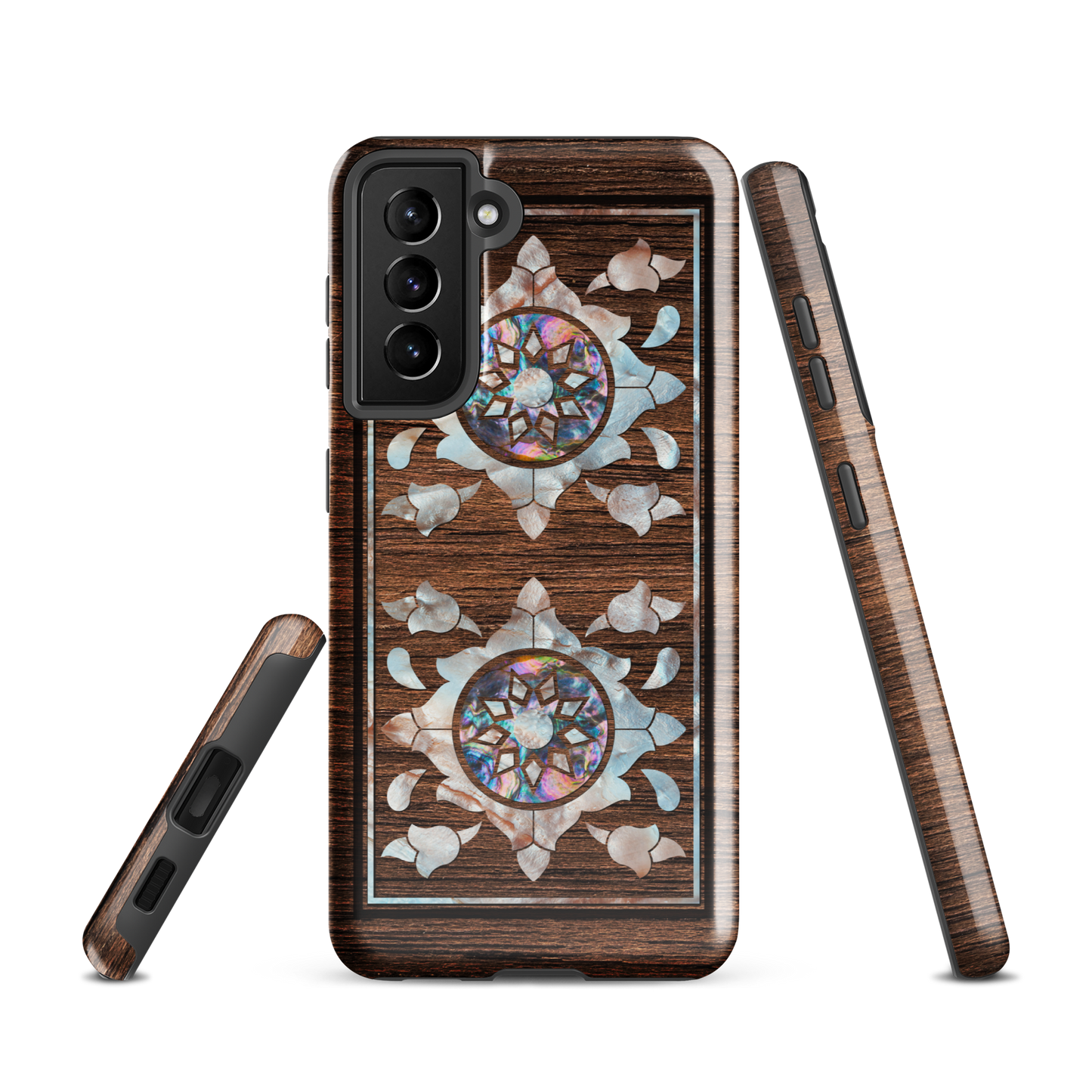 Syrian Mozaic Arabesque Floral Pearl Samsung Tough Cover