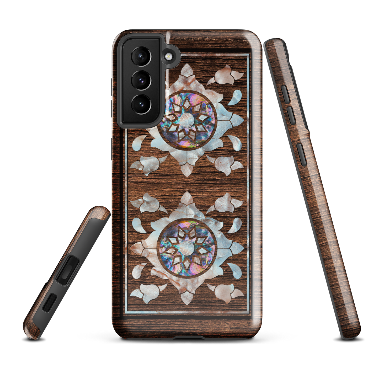 Syrian Mozaic Arabesque Floral Pearl Samsung Tough Cover