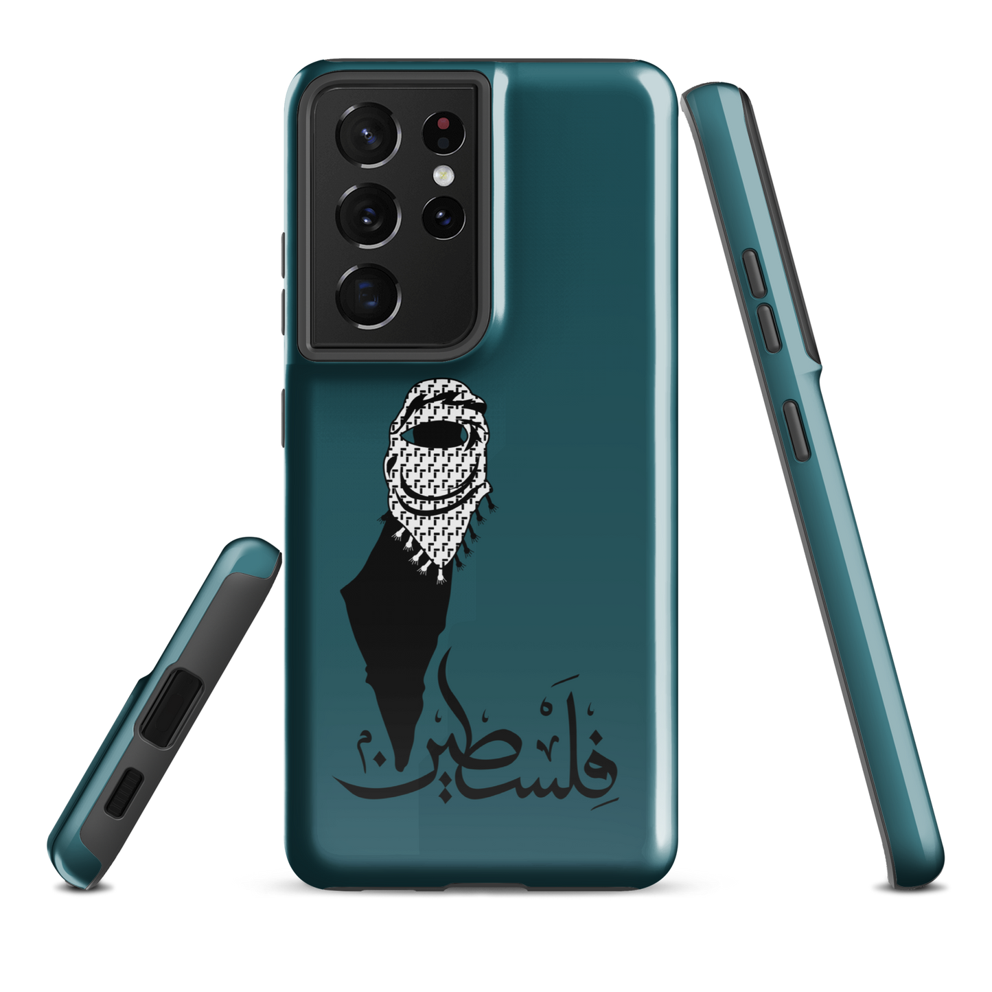 Palestine Kuffieh Map Teal Samsung Tough Cover