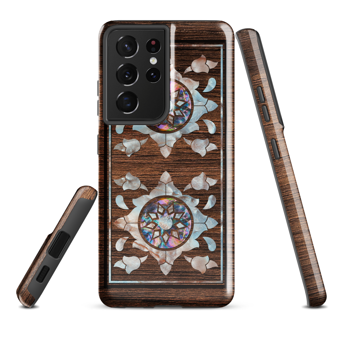 Syrian Mozaic Arabesque Floral Pearl Samsung Tough Cover