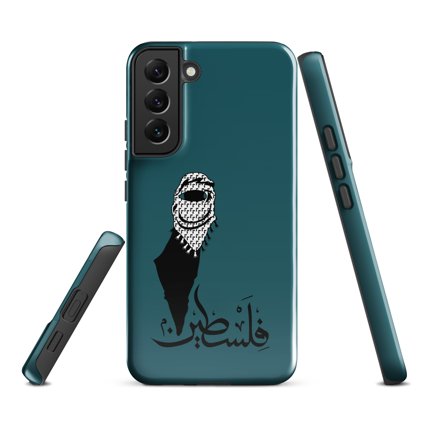 Palestine Kuffieh Map Teal Samsung Tough Cover