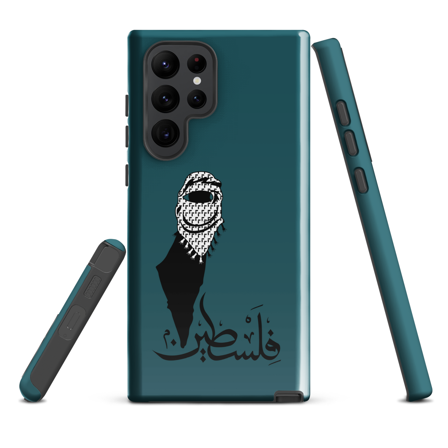 Palestine Kuffieh Map Teal Samsung Tough Cover