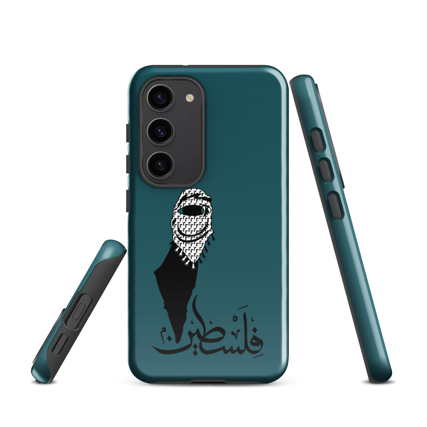 Palestine Kuffieh Map Teal Samsung Tough Cover