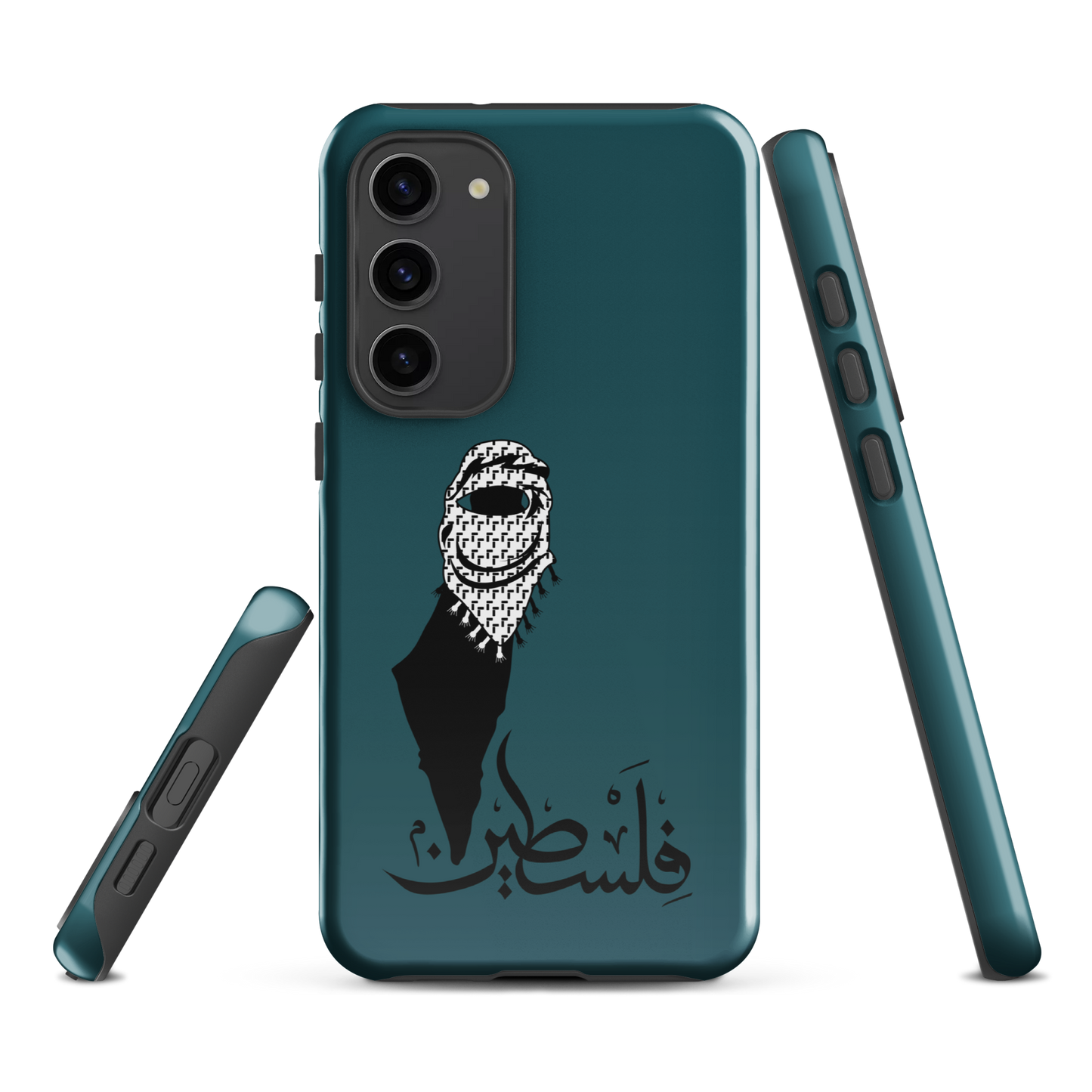 Palestine Kuffieh Map Teal Samsung Tough Cover