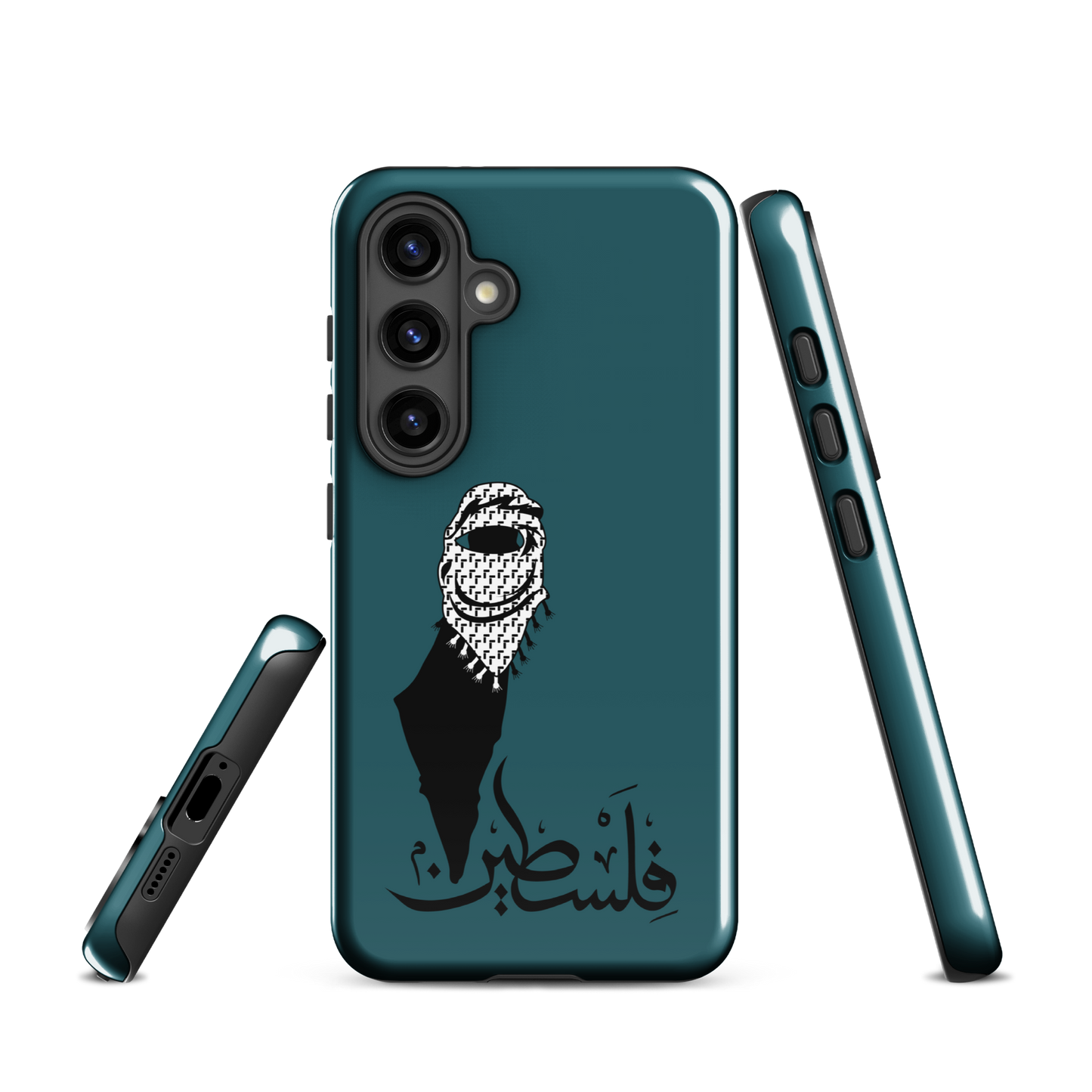 Palestine Kuffieh Map Teal Samsung Tough Cover