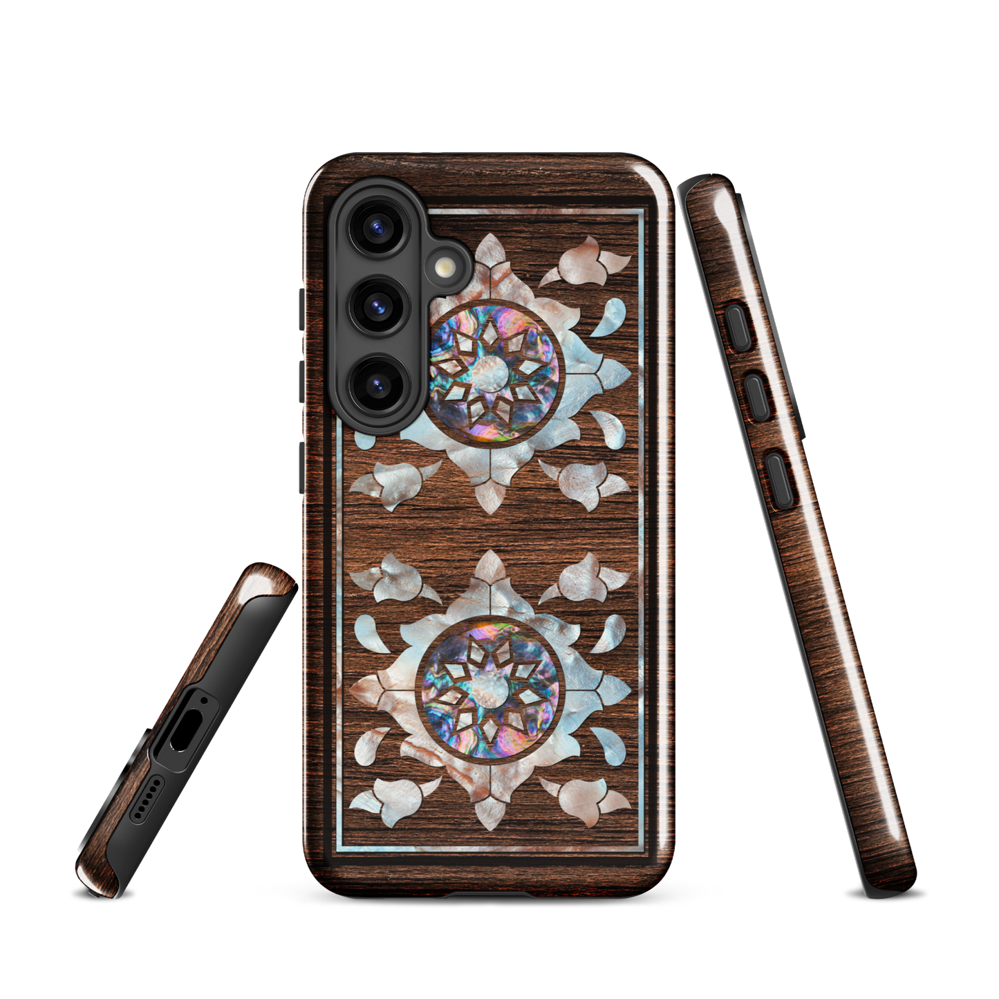 Syrian Mozaic Arabesque Floral Pearl Samsung Tough Cover