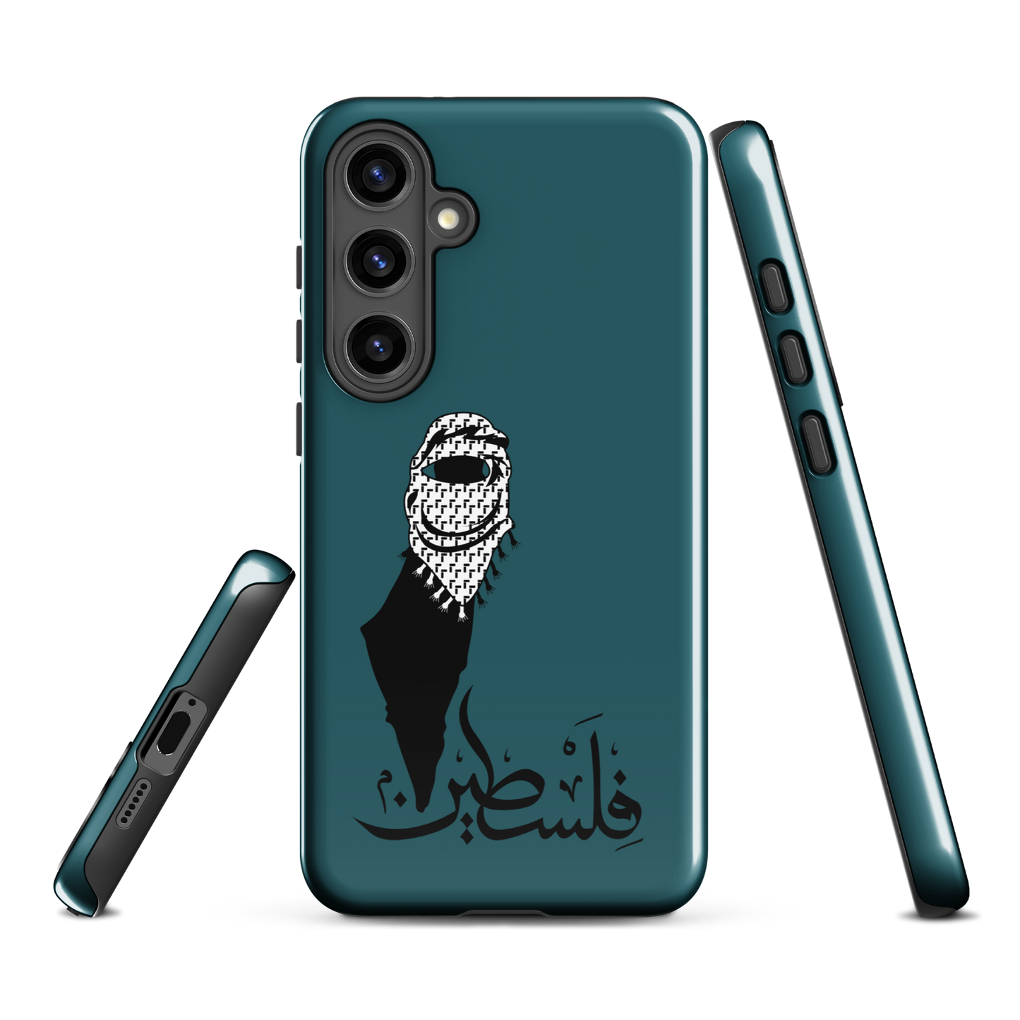 Palestine Kuffieh Map Teal Samsung Tough Cover