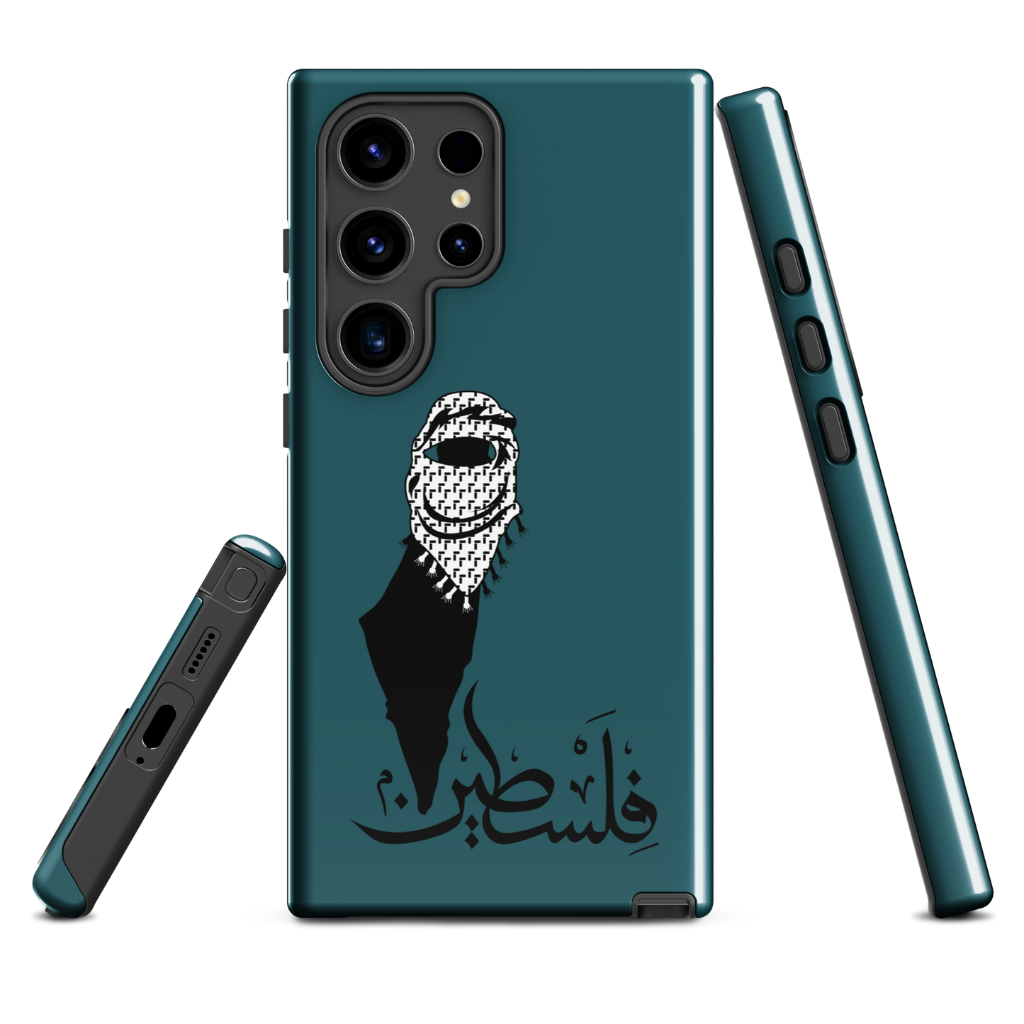 Palestine Kuffieh Map Teal Samsung Tough Cover