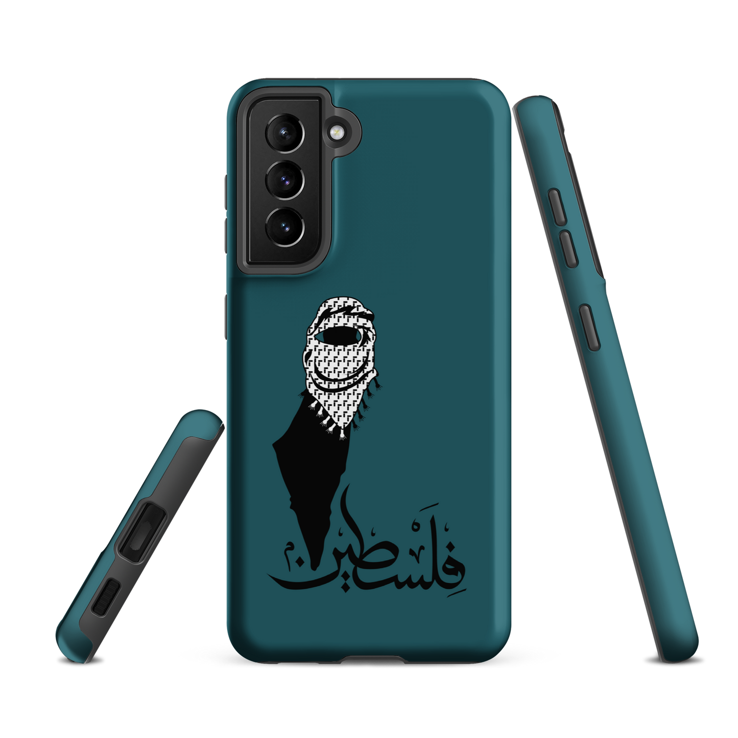 Palestine Kuffieh Map Teal Samsung Tough Cover