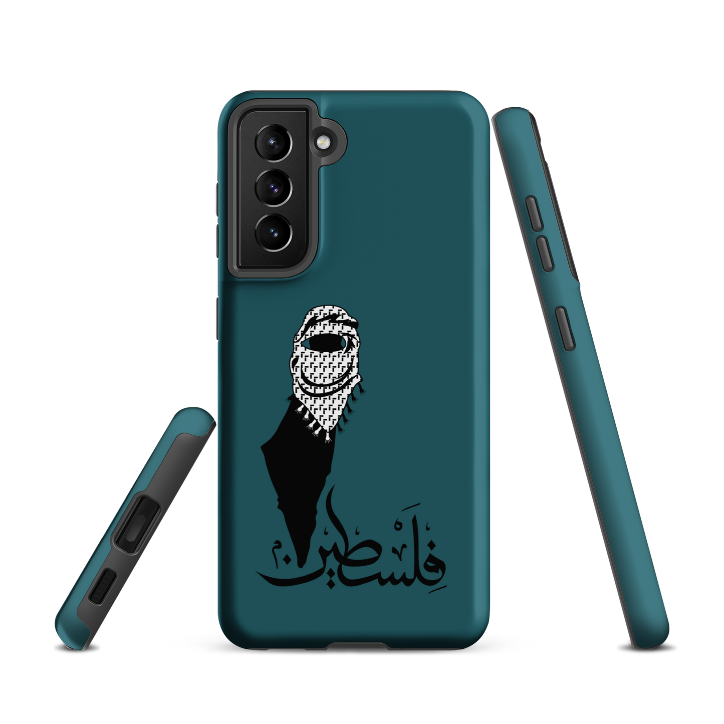 Palestine Kuffieh Map Teal Samsung Tough Cover