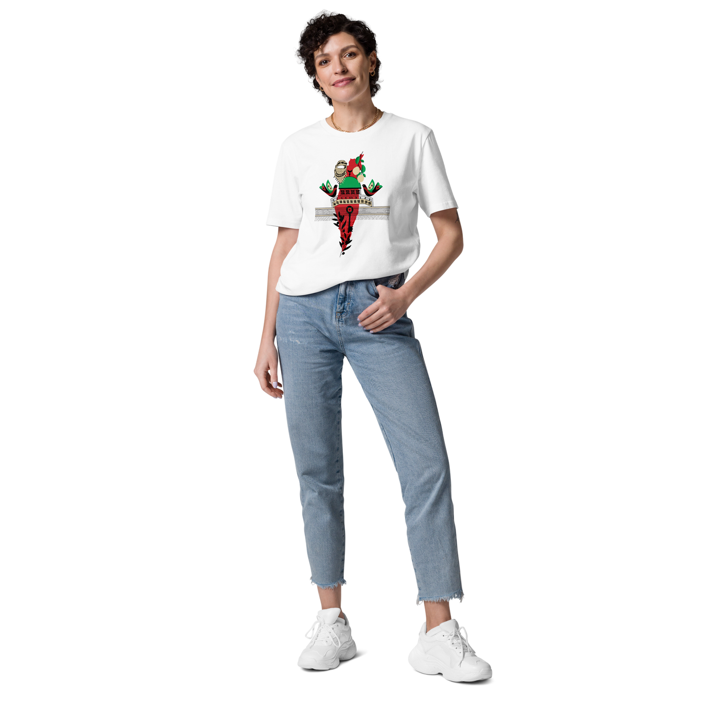 Palestine Pattern Map Women Tshirt