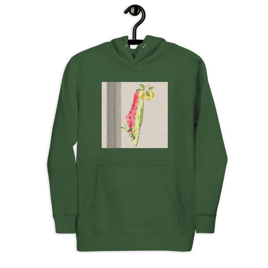 Palestine Olive Lemon Watermelon Forest Green Unisex Hoodie