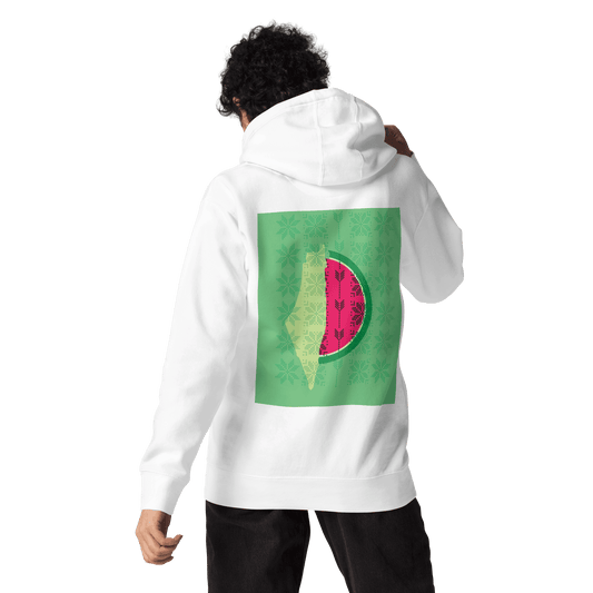 Palestine Watermelon Tatreez Map Unisex Hoodie