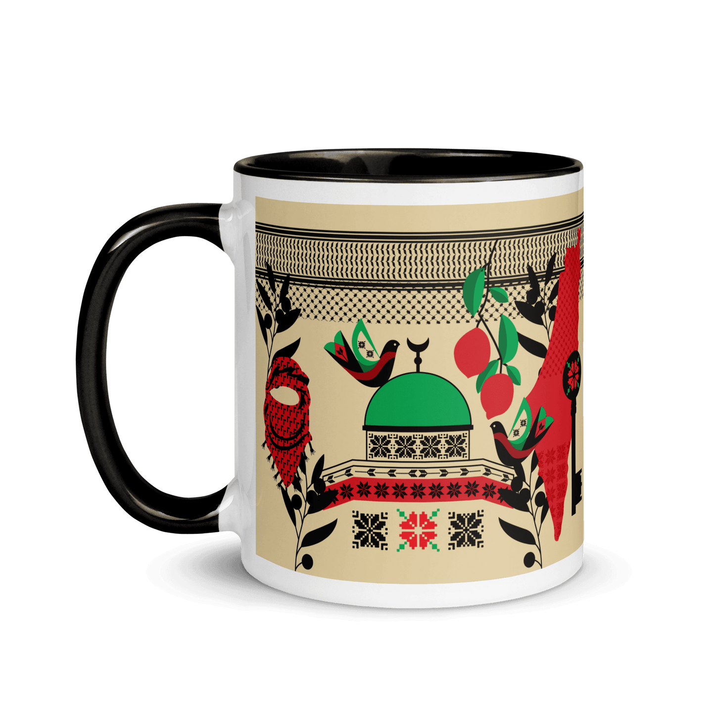 Palestine Elements Pattern Mug