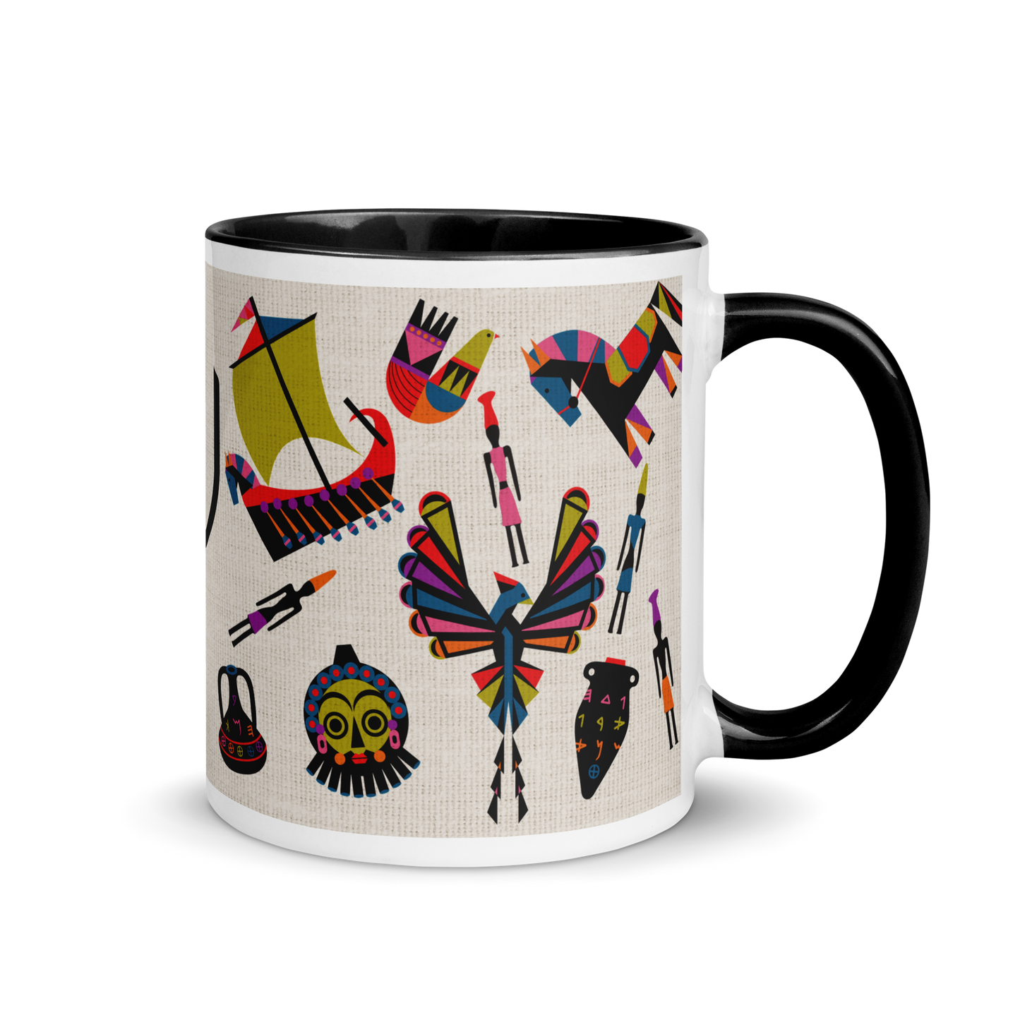 Lebanese Heritage Phoenician Pattern Mug