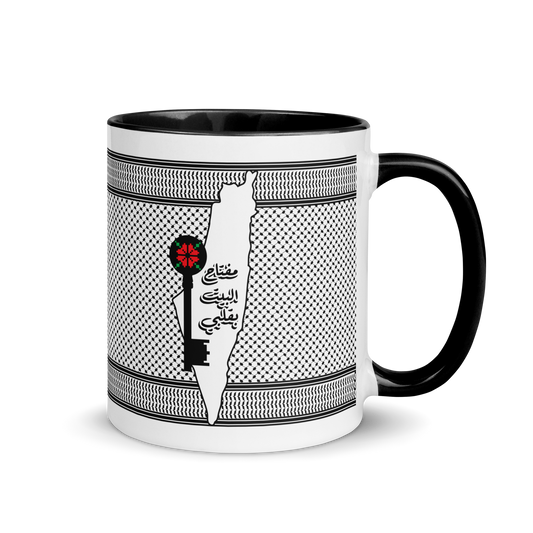 Palestine Map Kouffieh Key Mug