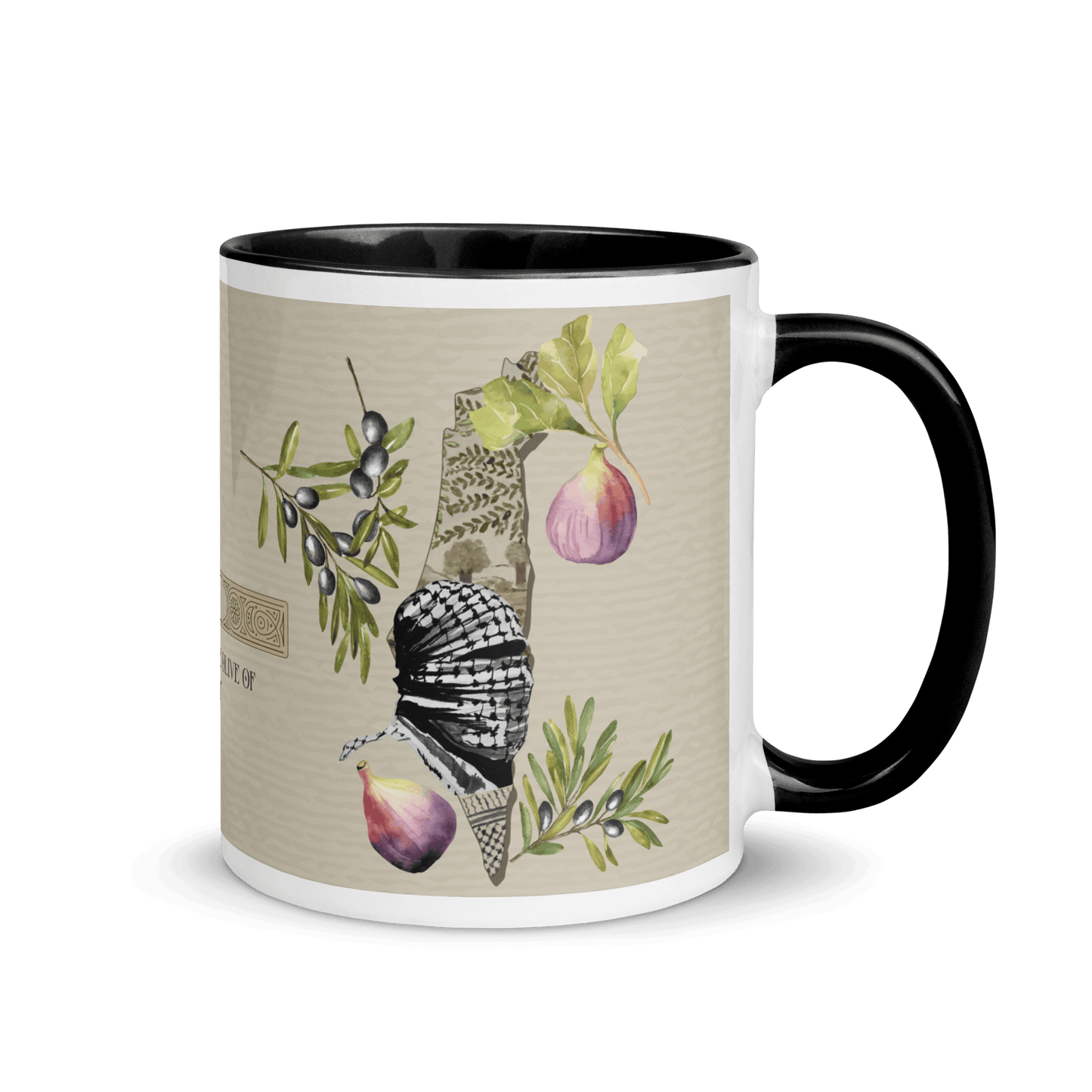 Palestine Map Olives Figs Mug