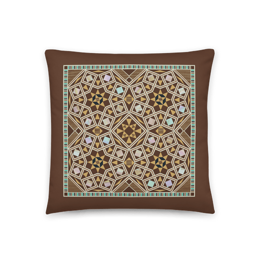 Coussin Motif de kaléidoscope mozaique syrien