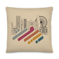 Beirut Retro Logo Cityscape Cushion