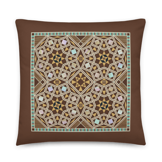 Coussin Motif de kaléidoscope mozaique syrien