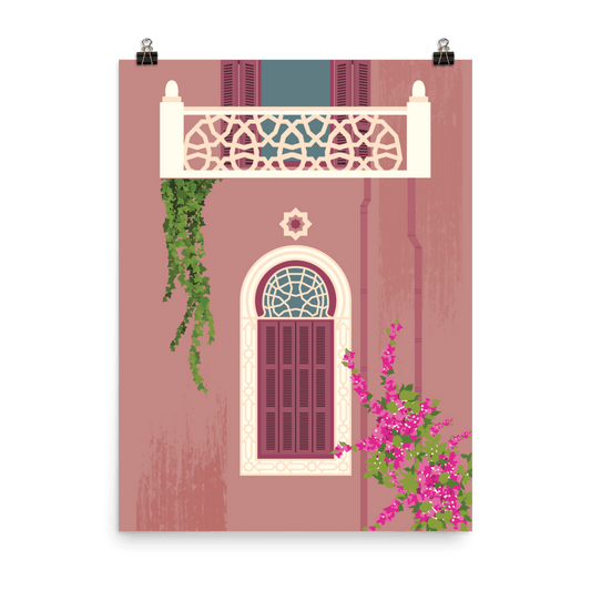 Pink Lebanese Windows Poster