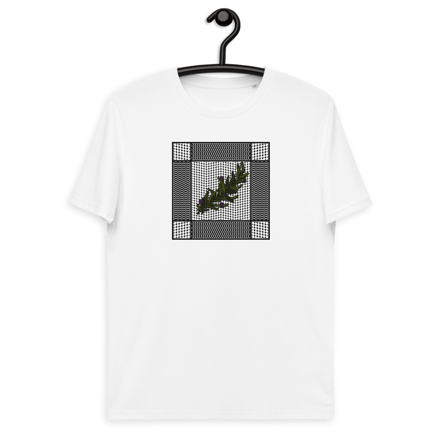 Palestine Kuffiyeh Écharpe avec branche d'olivier Tatriz T-shirt femme