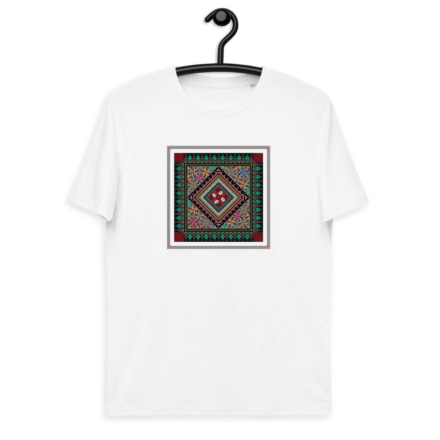 T-shirt palestinien coloré pour femmes, motif Tatriz