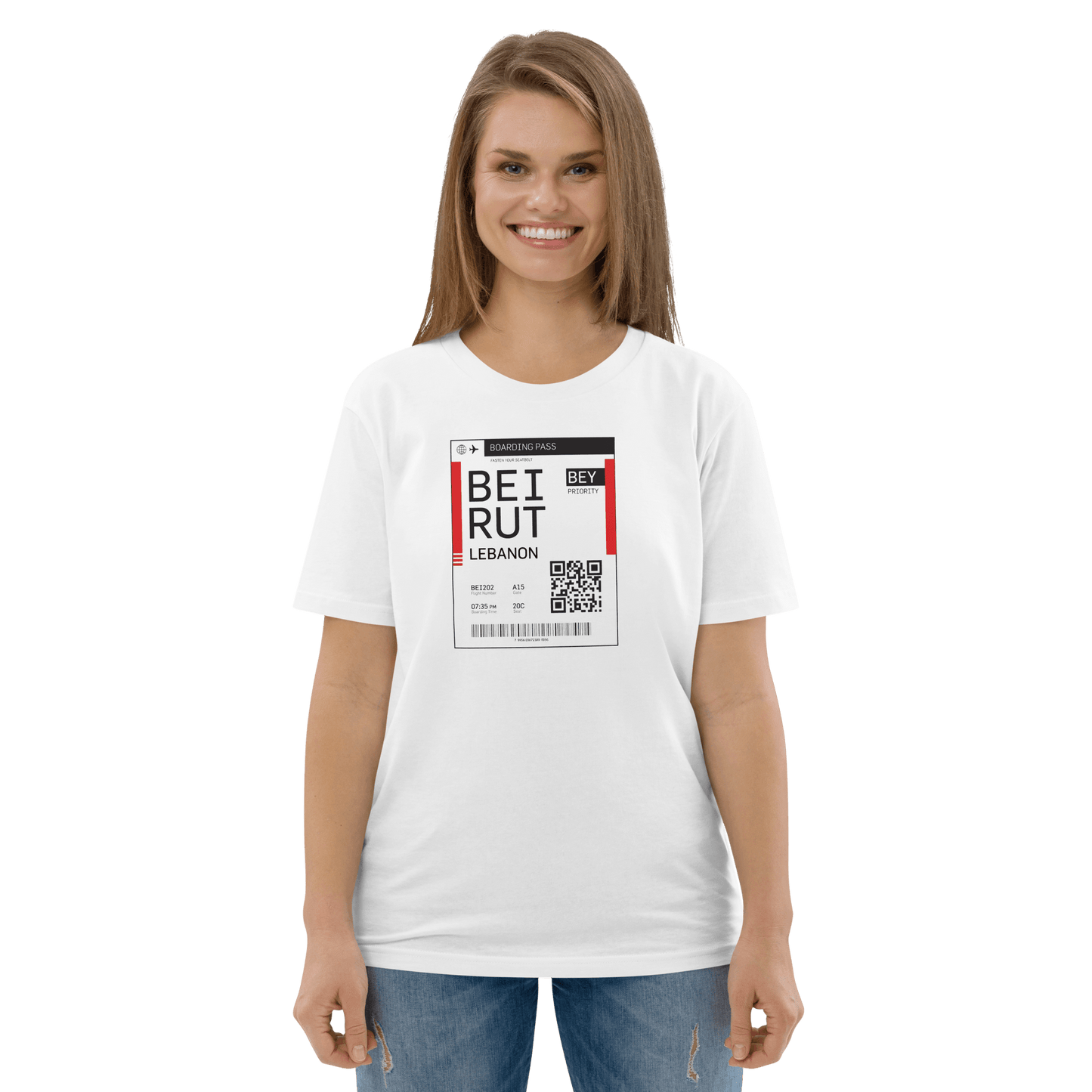 Lebanese Beirut Boarding Pass Women Tshirt