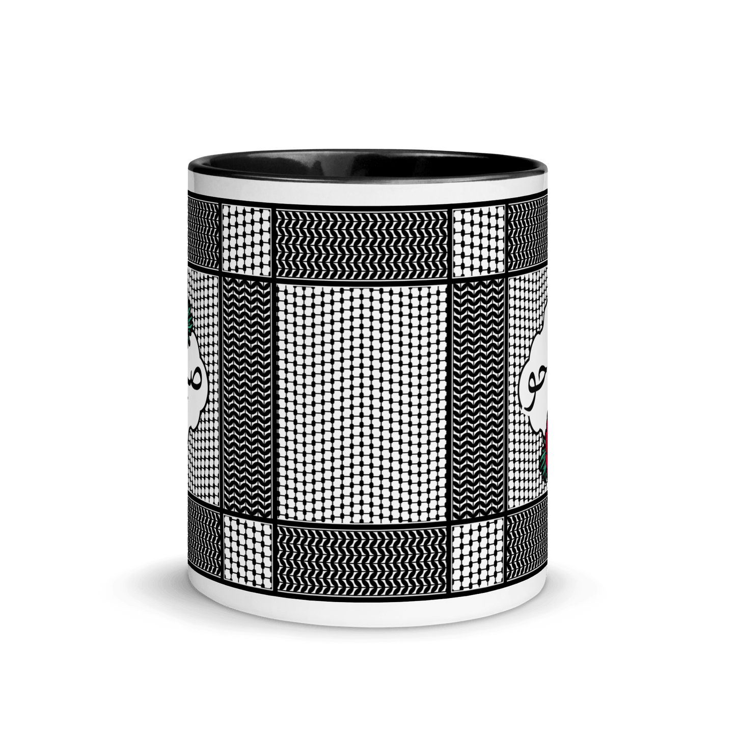 Palestinian Scarf with Flowers Sabaho Mug