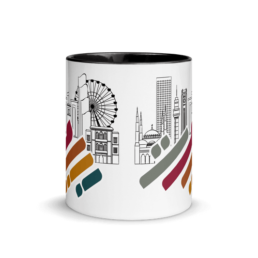 Tasse de paysage urbain avec logo de Beyrouth